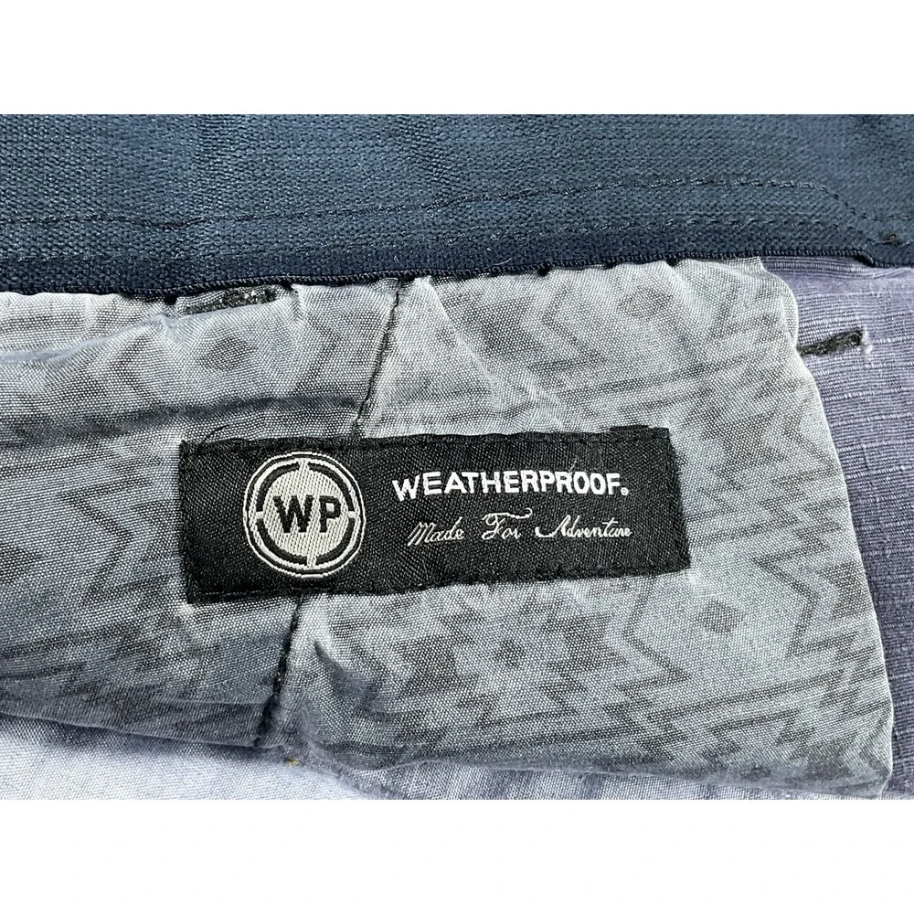 Weatherproof Vintage Mens 36 Ripstop Utility Shorts Gray Stretch Hiking Trail